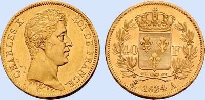 40 Francs CHARLES X 1er Type